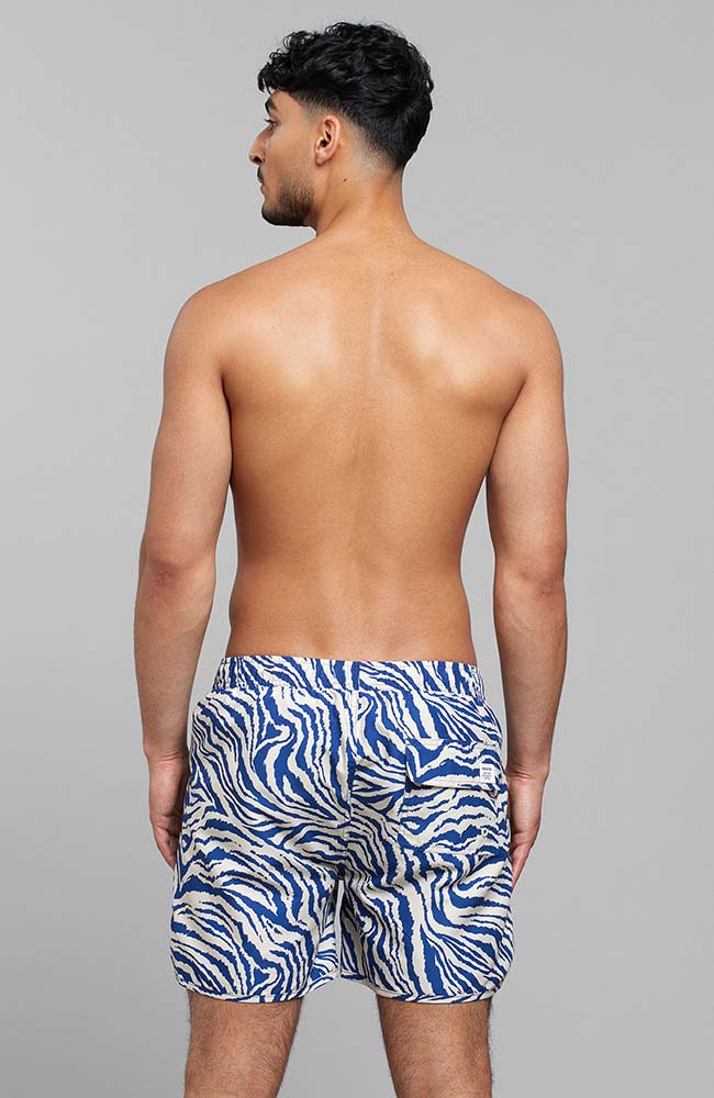 Zwemshort Zebra Wit & Blauw 2