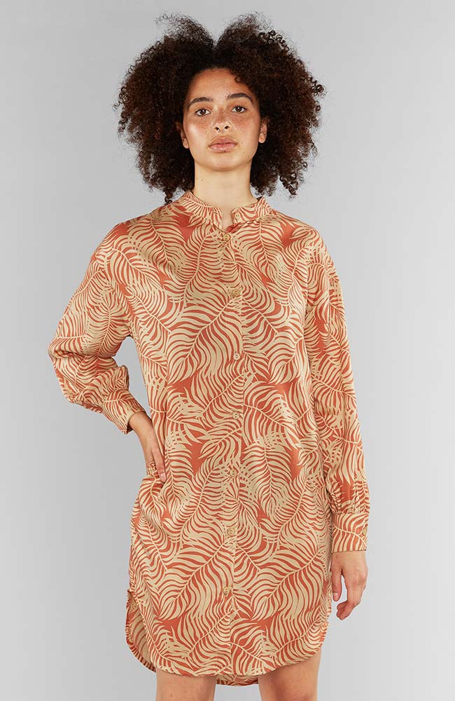 Robe Ljunga Feuilles De Palmier Beige 4