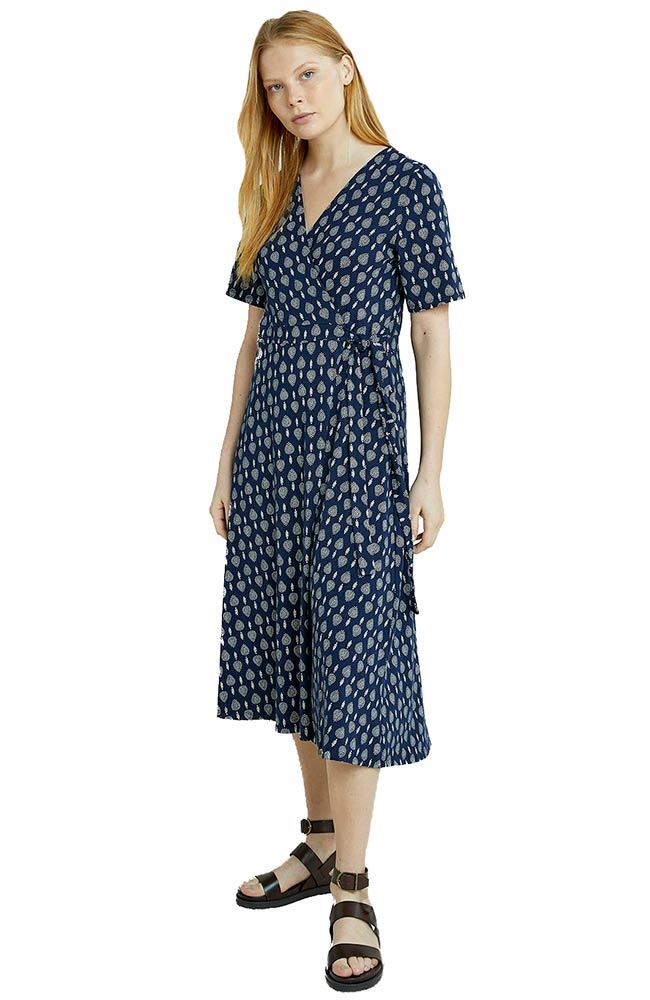 Wrap Dress Riya Blue With Pattern 6
