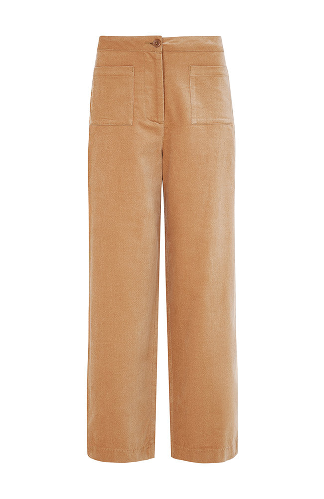 Broek Paula Velvet Lichtbruin 2