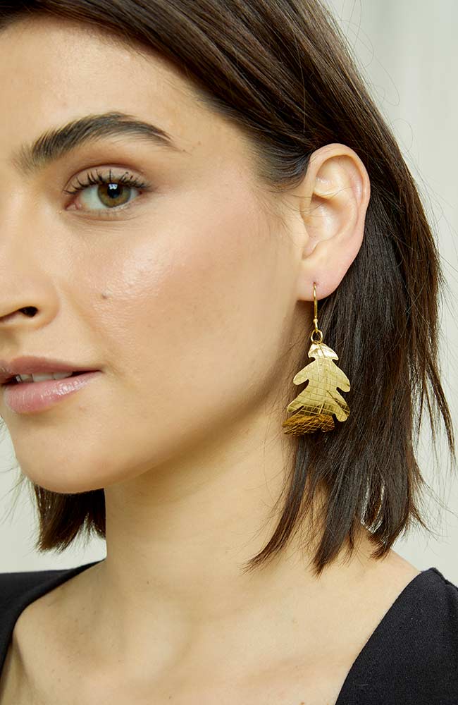 Earrings Oak Leaf Gold 2