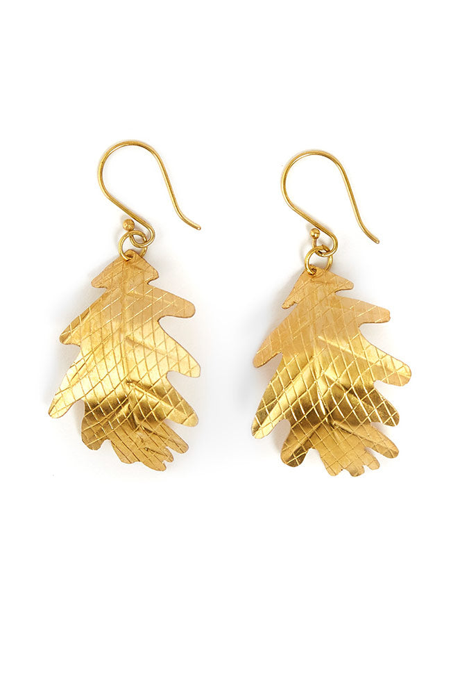 Earrings Oak Leaf Gold 1