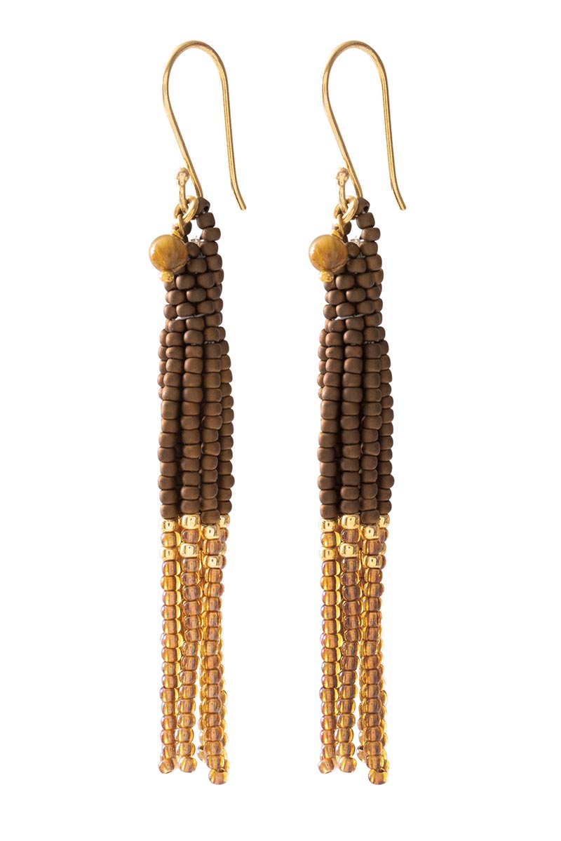 Earrings Dream Tiger Eye Brown 1