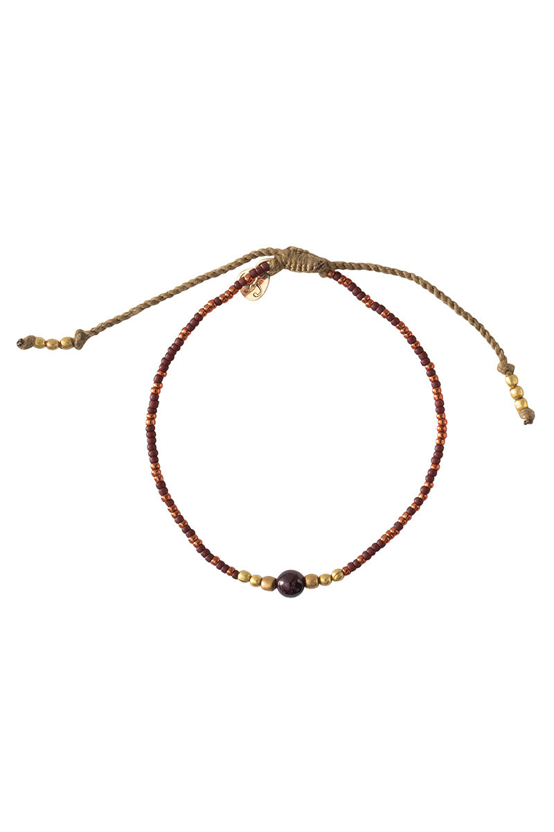 Armbandje Iris Garnet Goud 2