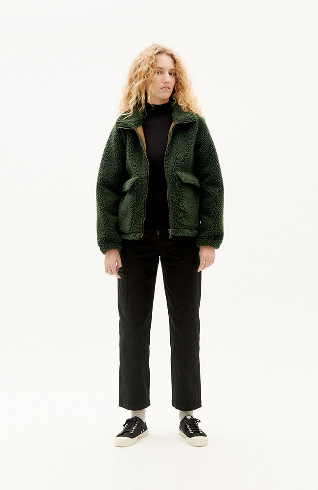 Sophie Teddy Coat Green 2