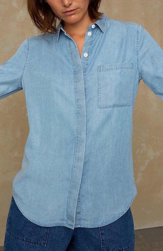 Blouse Taja Chambray Blue 2