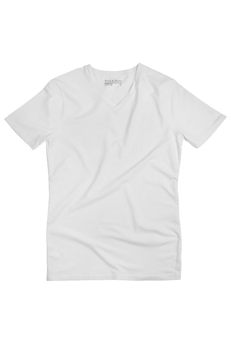 V-Hals T-Shirt Wit 3