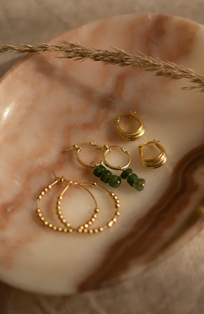 Earrings Rosie Green Gold 5