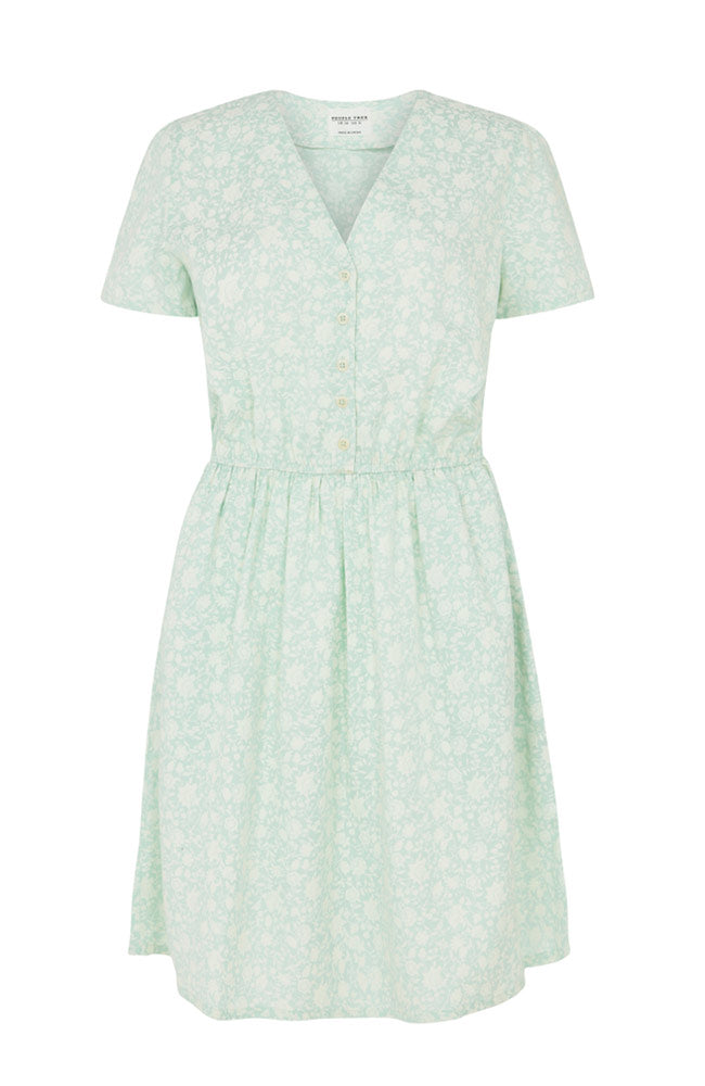 Kleid Laura Blumenmuster Mintgrün / Hellblau 5