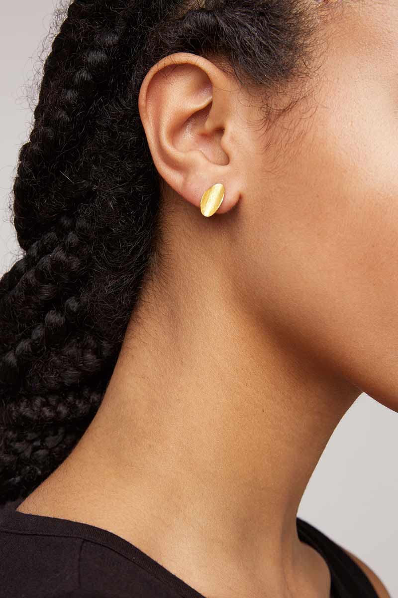Curled Leaf Earrings 1