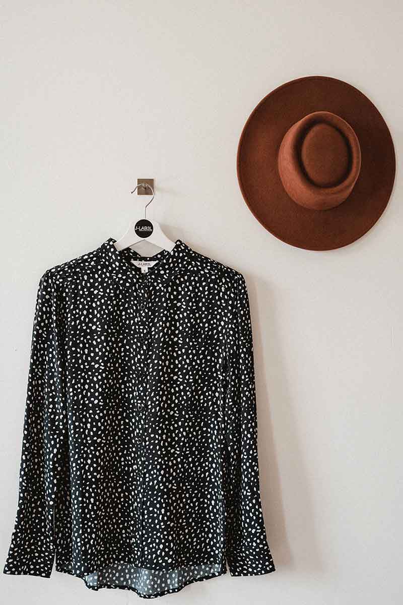 Blouse Maya Animal Black And White 5