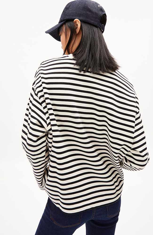 Frankaa T-Shirt Stripe Noir Blanc Cassé 4