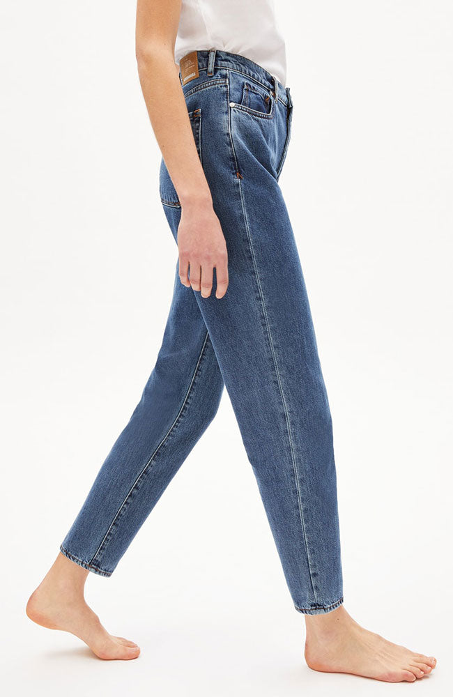 Mairaa Mom Jeans Basic Blauw 2