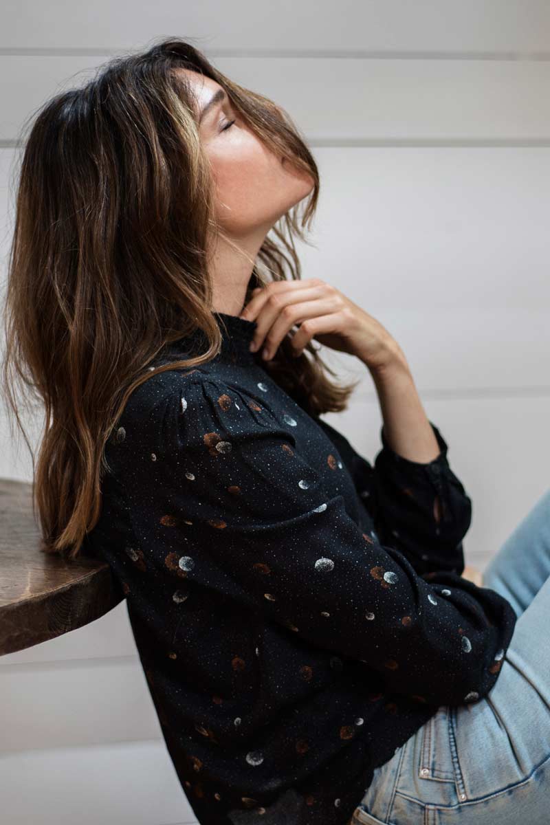 Blouse Moon Print  2