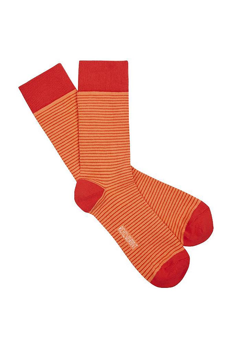 Socken Mit Orangen Streifen 1