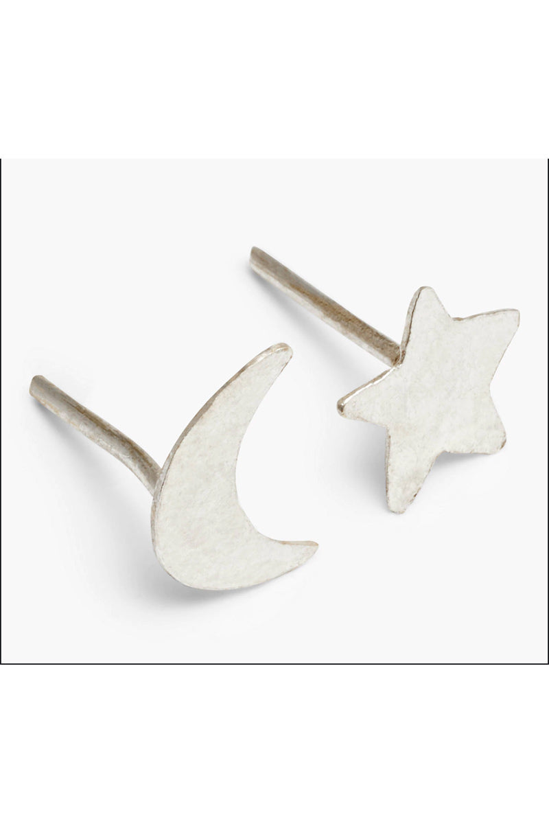 Star & Moon Earrings Silver 4