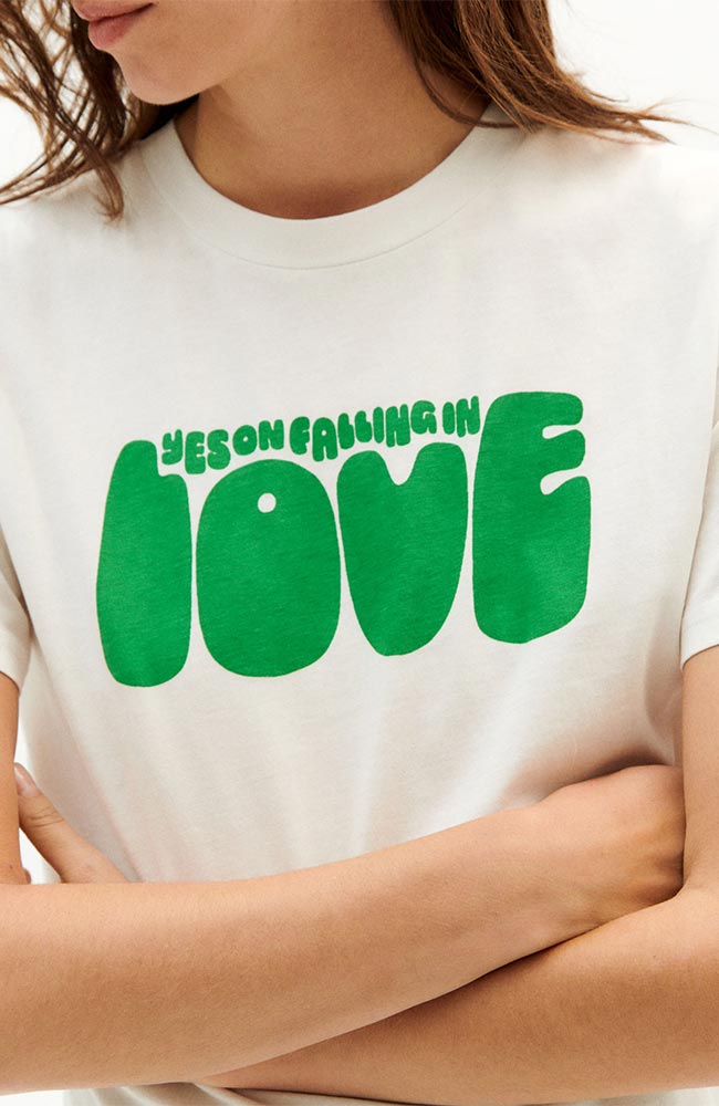 T-Shirt Yes Love Weiß & Grün 2