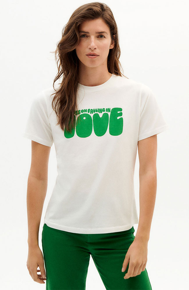 T-Shirt Yes Love Weiß & Grün 4