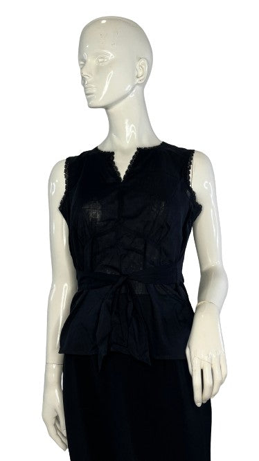 Ann Taylor Top Sleeveless Black Size 4 SKU 000196-1