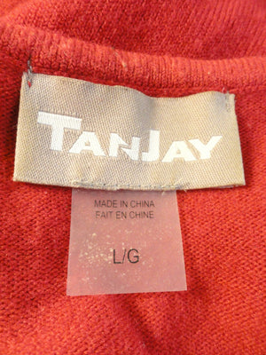 TanJay Sweater Red Embellished Size L SKU 000087