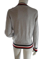 Tommy Hilfiger 80's Long Zip UP Sweater Gray Size M SKU 000090