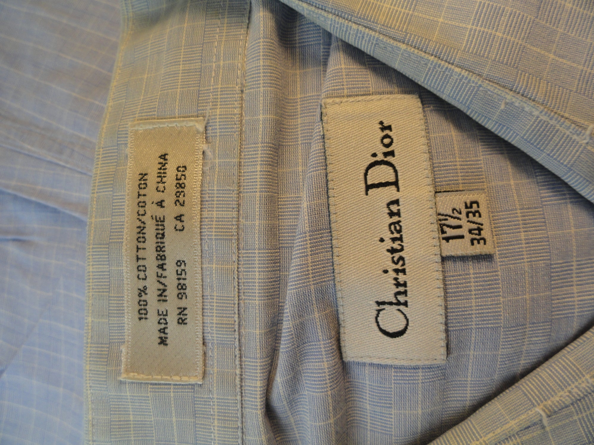 MENS Christian Dior 90's Short Sleeve Button Down 100% Cotton