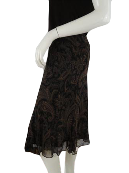 Lauren Ralph Lauren Skirt Brown Paisley Size P/M SKU 000198-4