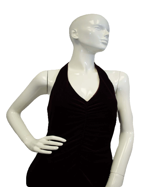 Black Halter Knit Dress with Split in Front Bottom Size L – Designers ...