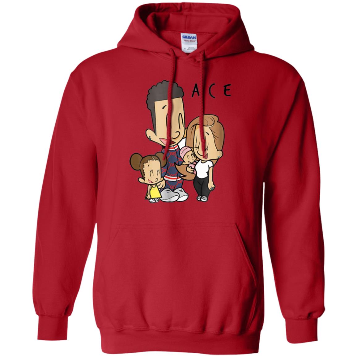 ace family hoodie black cartoon