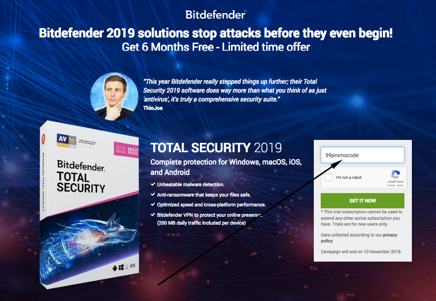 key bitdefender total security 2019