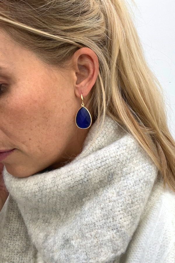 Charlotte Earrings Blue – Lila Grace