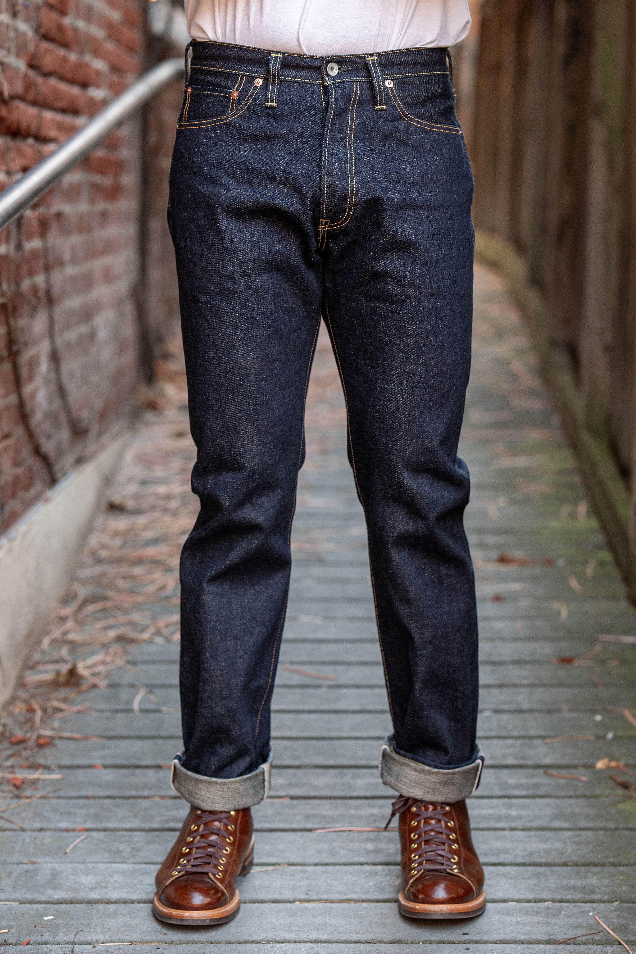 Iron Heart IH-888S-18 18oz Vintage Selvedge Denim Medium/High Rise Tapered Cut Jeans - Indigo, Iron Heart, $385
