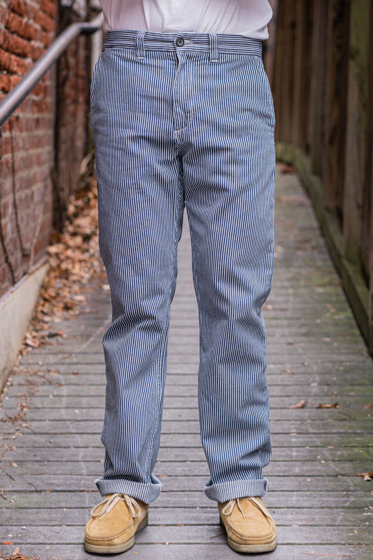 Poe Franklin Pant - & Indigofera Swearengen Stripe Hickory Grey/Black -