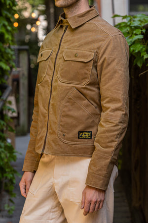 Jane Motorcycles The Driggs Riding Jacket - Waxed Canvas Field Tan