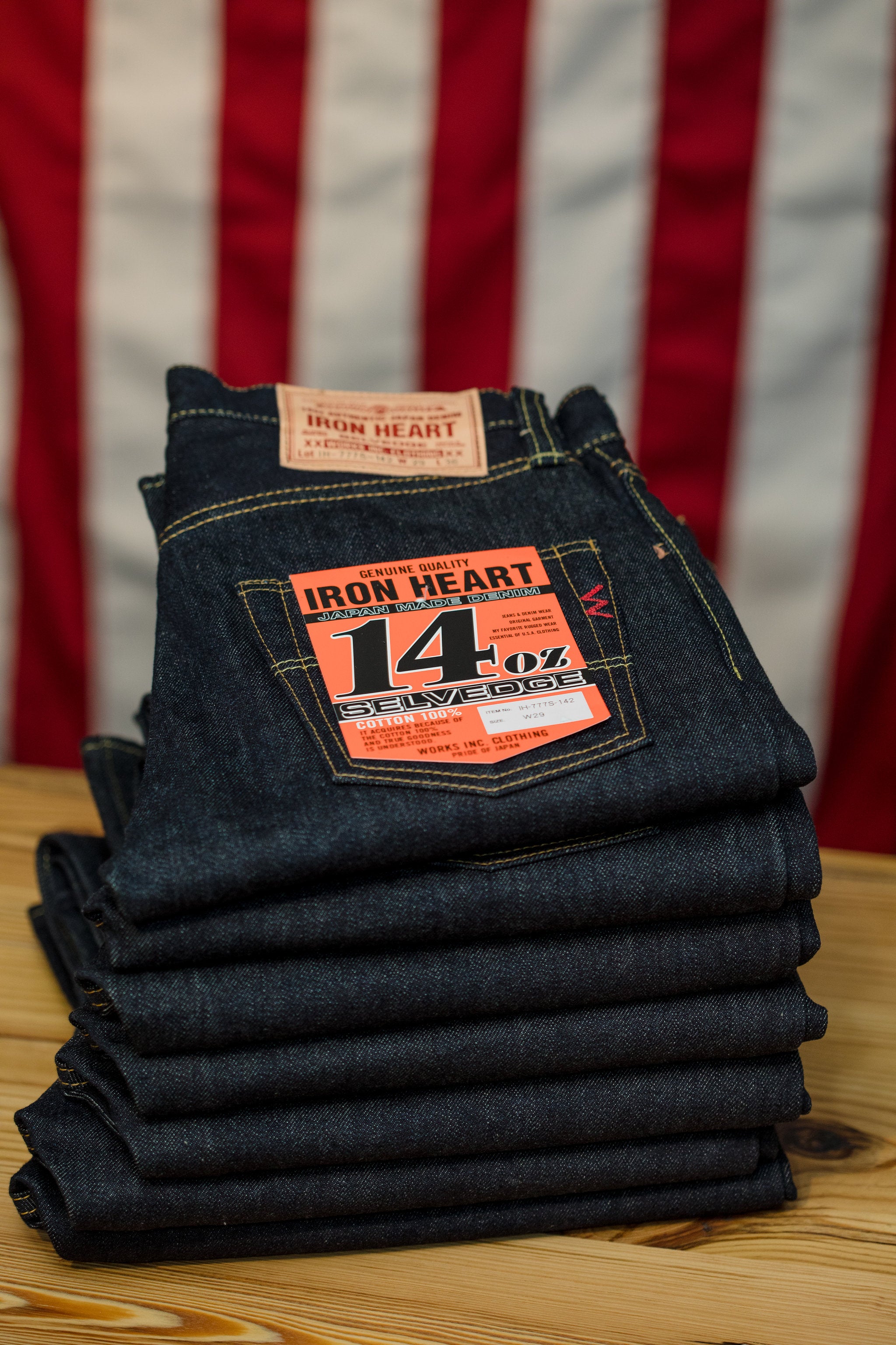 Iron Heart IH-777S-142 Indigo New 14 oz. Selvedge Denim - Super Slim Tapered Cut