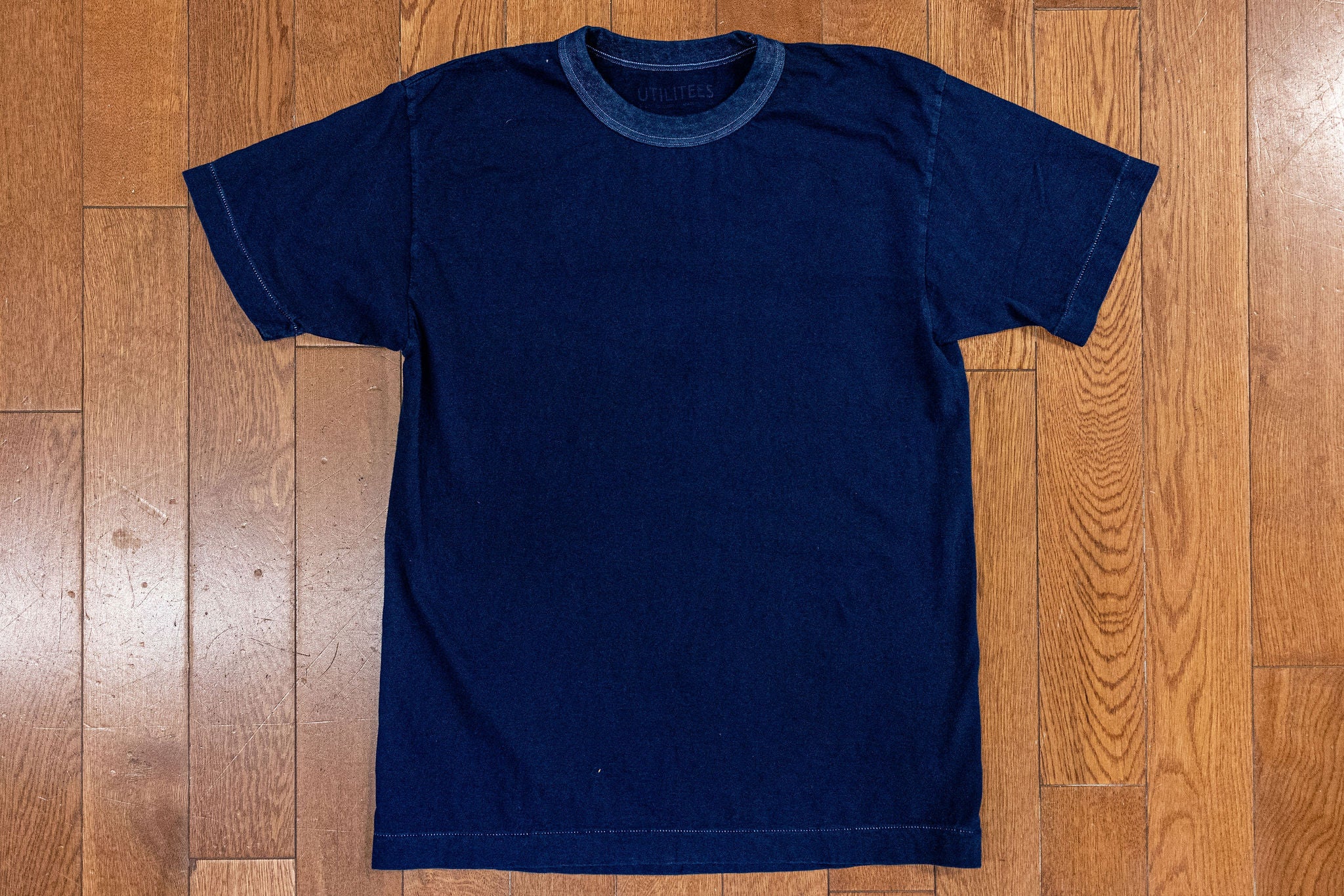 Utilitees 5.5oz Loopwheel Crew Neck T-Shirt - Pure Indigo