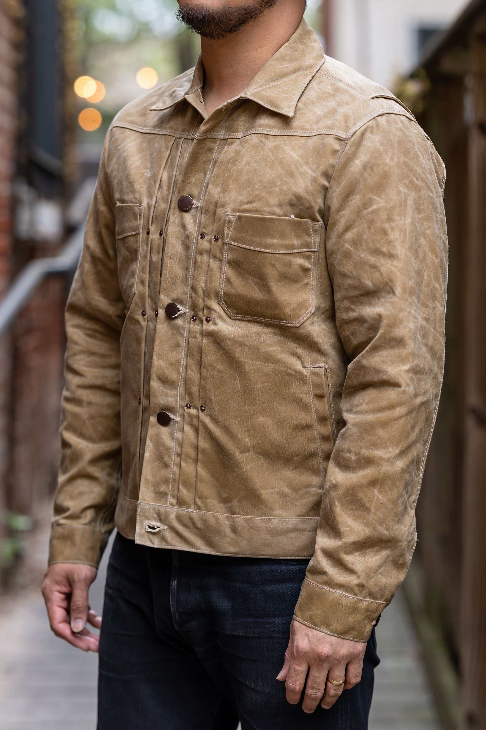 Jane Motorcycles The Driggs Riding Jacket - Waxed Canvas Field Tan -  Franklin & Poe