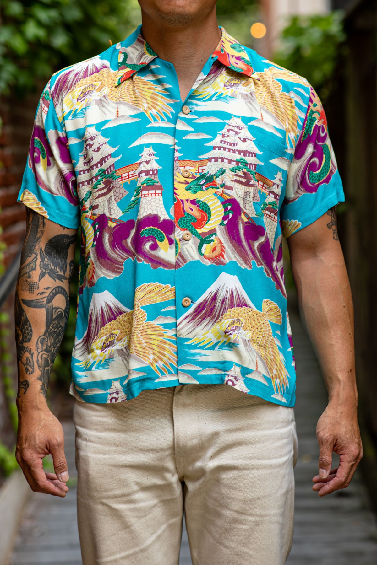 Sun Surf Goldfish S/S Rayon Hawaiian Shirt - Orange - Franklin & Poe