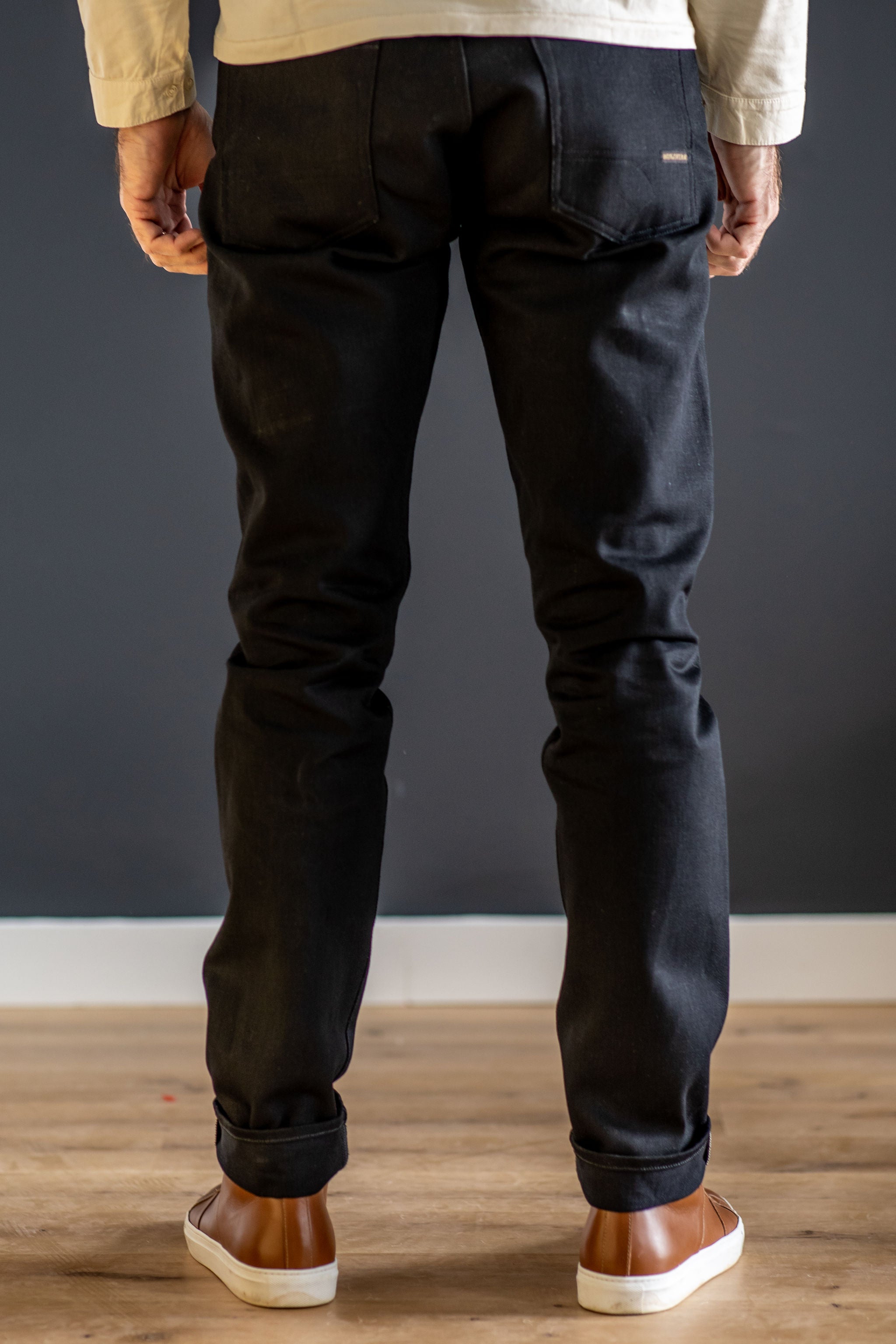 black selvedge denim jeans