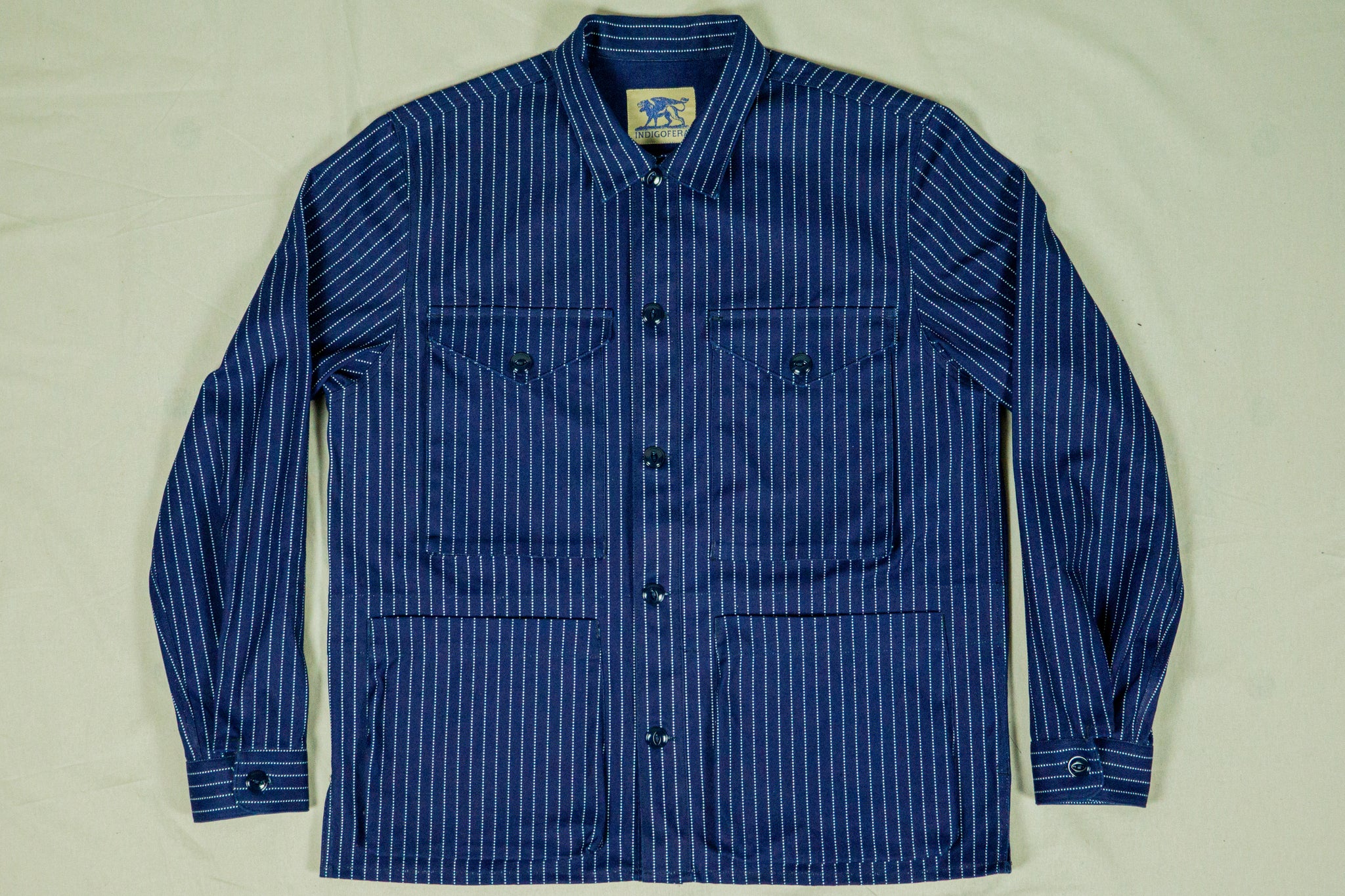 幻想的 RRL TRUE INDIGO WABASH INDUSTRIAL BANNER - crumiller.com