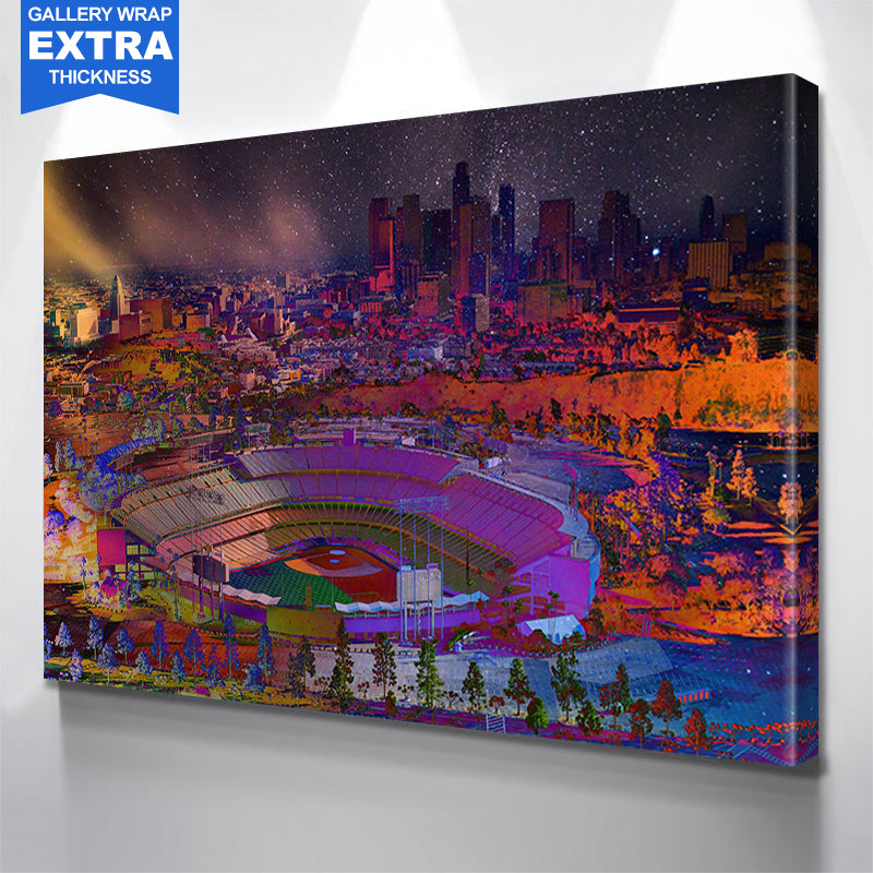 Abstract La Skyline Canvas Wall Art Zapwalls