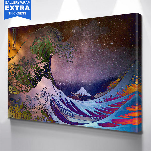 The Great Wave off Kanagawa Abstract Modern Canvas Wall Art - Zapwalls