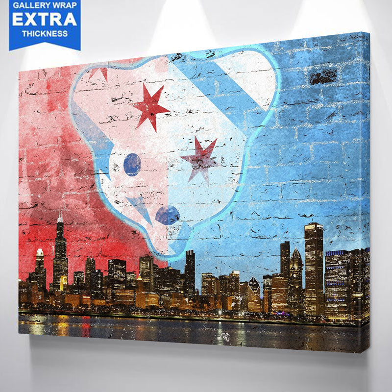 Chicago Cubs Canvas Print - World Series – Chicago Skyline Art