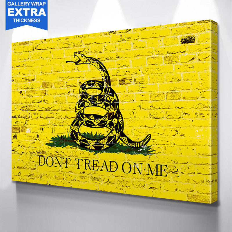 Yellow Don't Tread On Me American Flag Wall Art - Zapwalls