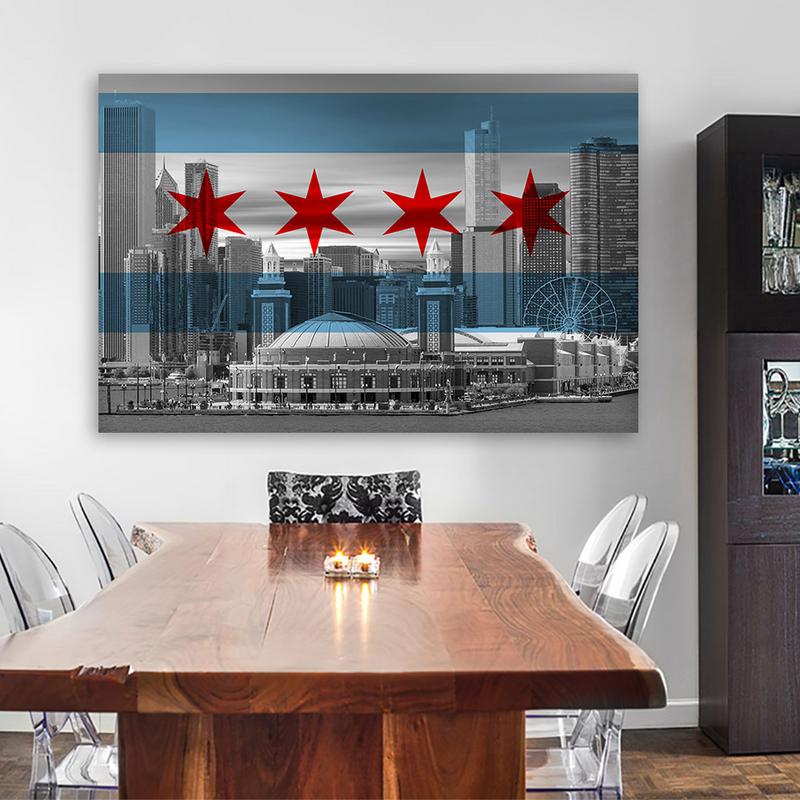  16x16 Black and White Chicago Wall Art: Comiskey Park