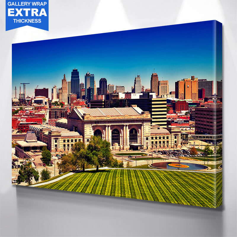 Painting Kansas City Skyline Wall Art Zapwalls