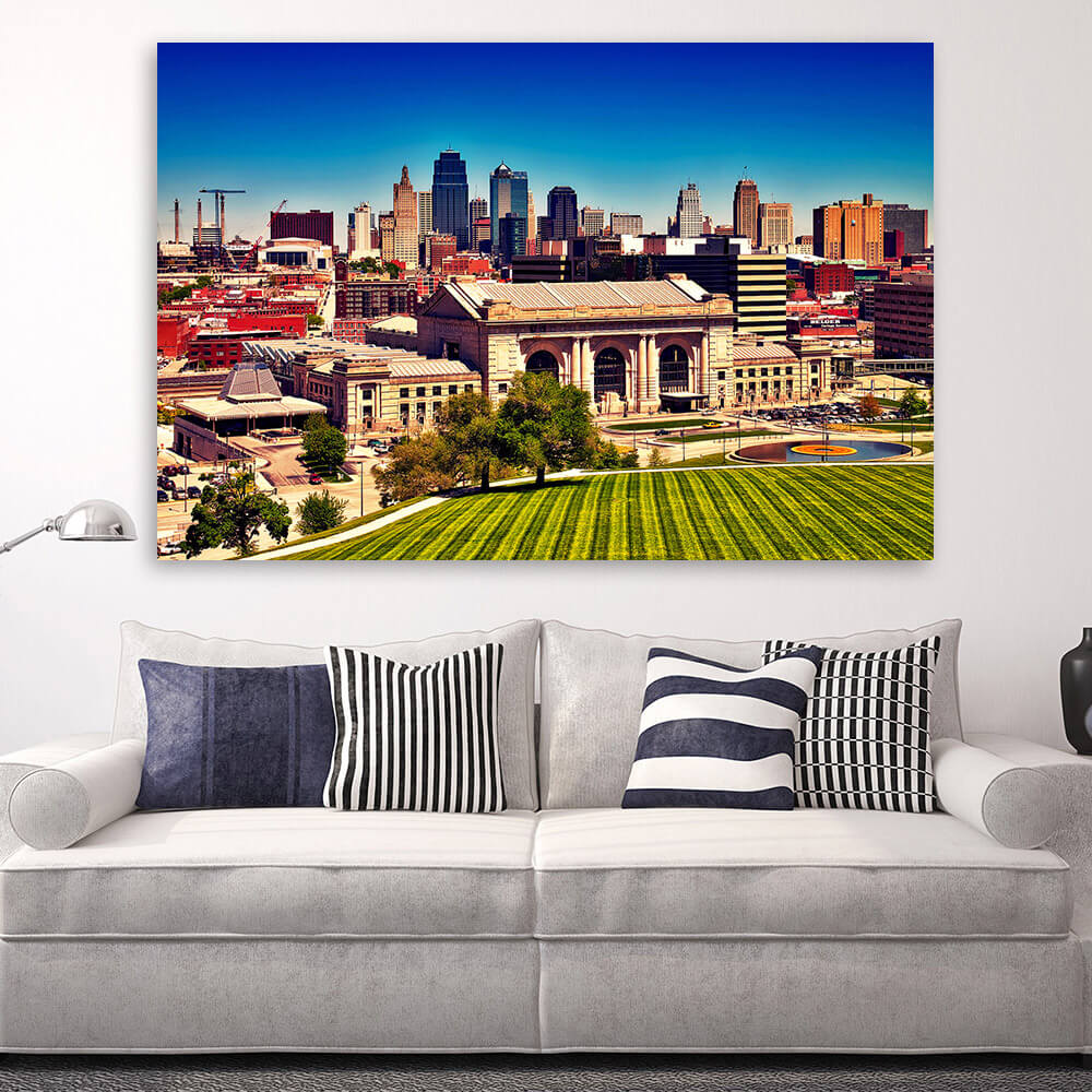 Painting Kansas City Skyline Wall Art Zapwalls