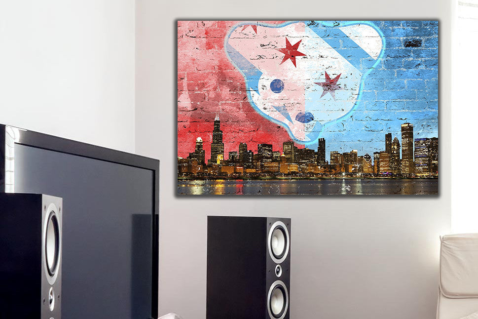 Chicago Cubs Canvas Print - World Series – Chicago Skyline Art