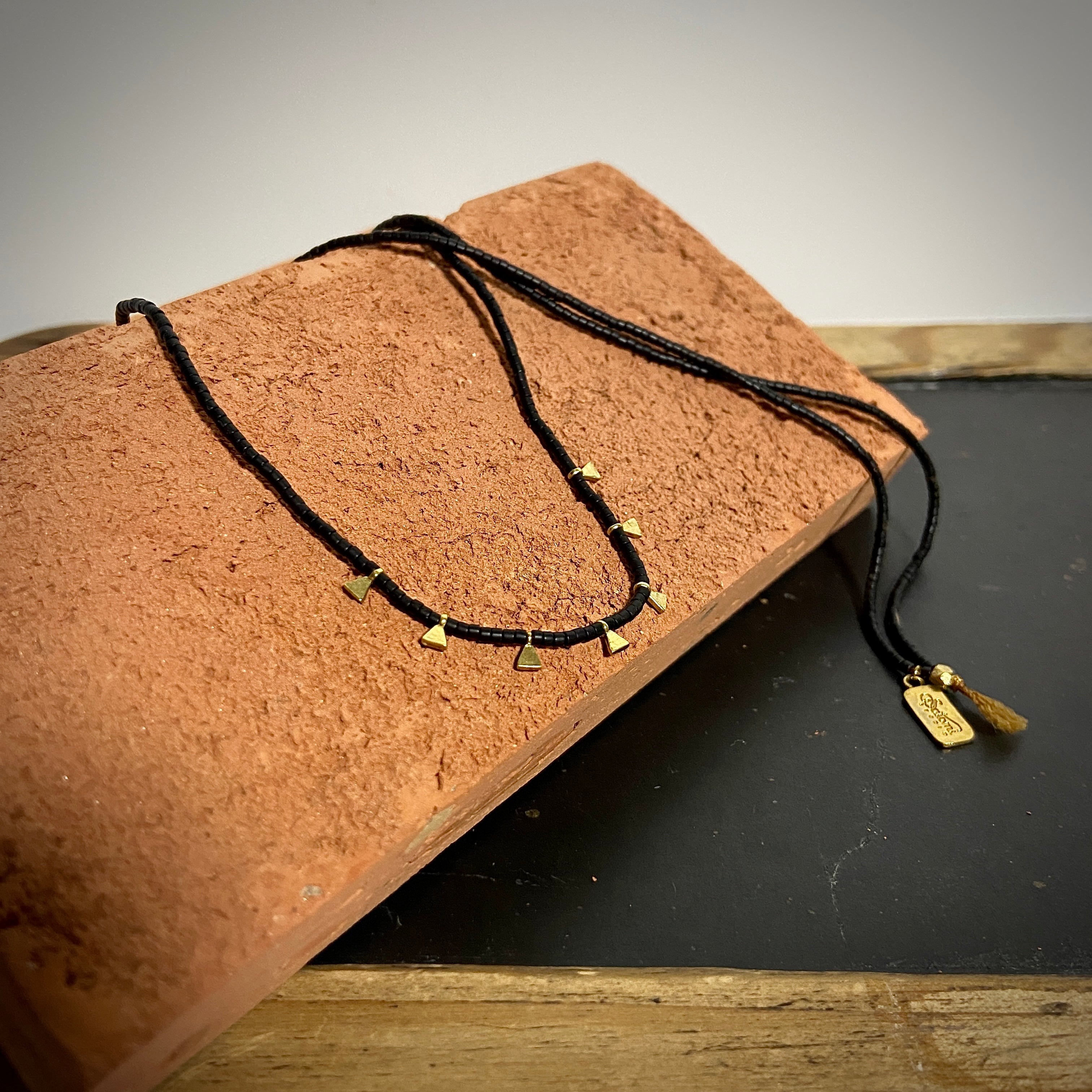 Black Sari Necklace