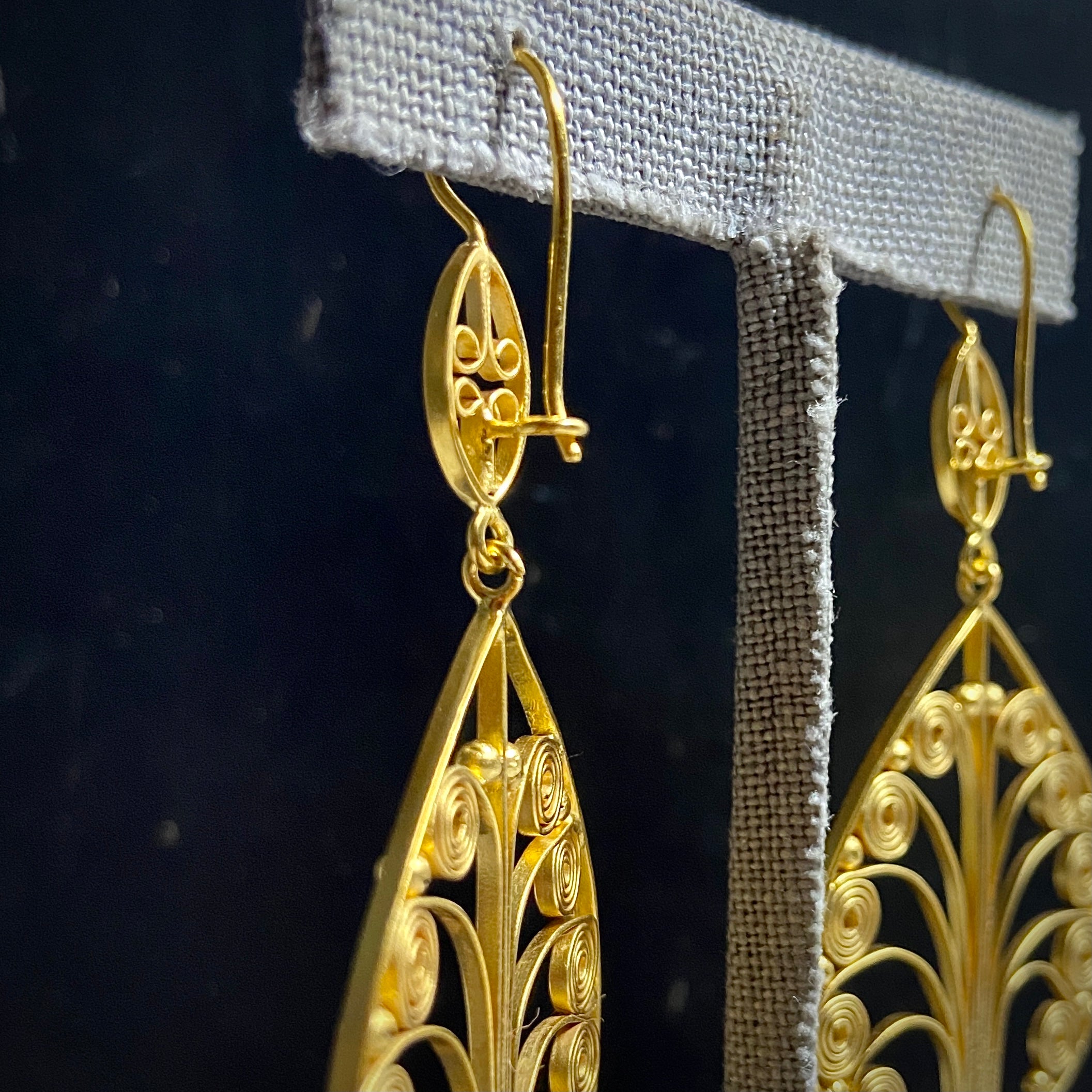 Filigree Teardrop Earrings